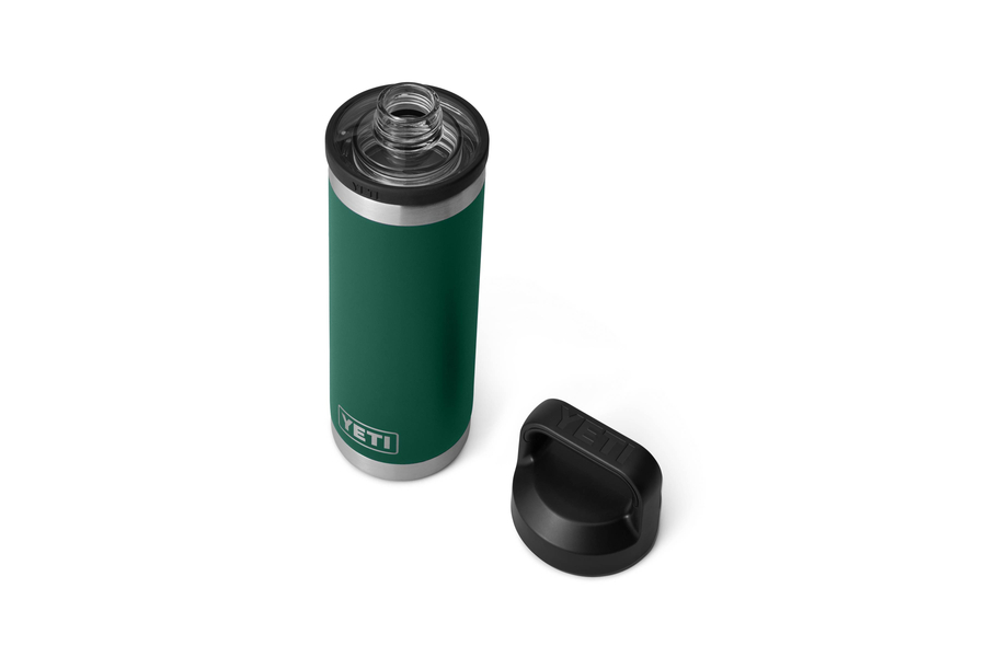 YETI COOLERS Rambler 18 oz Bottle with Chug Cap Black Forest Green