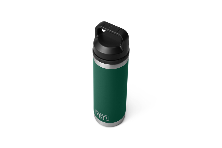 YETI COOLERS Rambler 18 oz Bottle with Chug Cap Black Forest Green