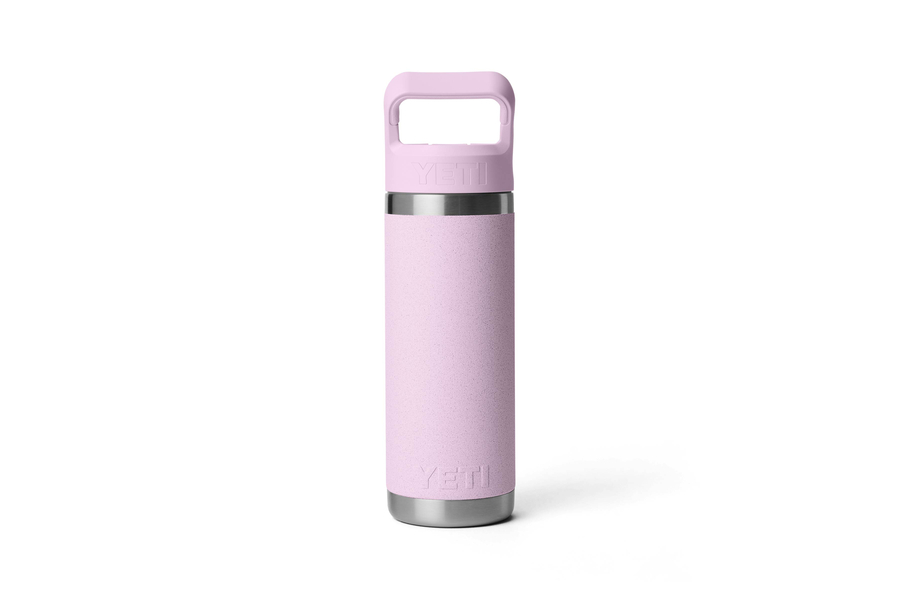 YETI Rambler 18 oz Water Bottle with Color Match Straw Cap Cherry Blossom