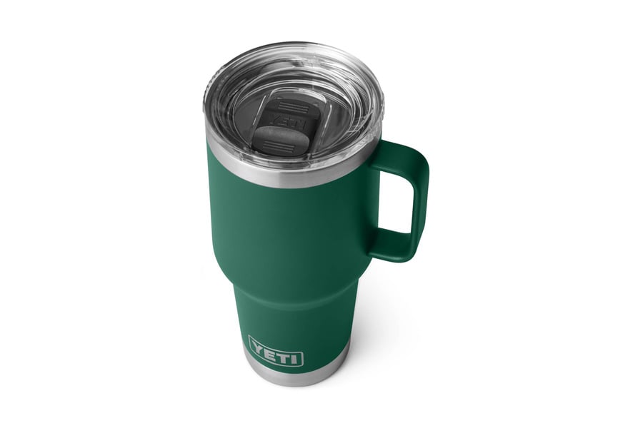 YETI COOLERS Rambler 30oz Travel Mug Black Forest Green