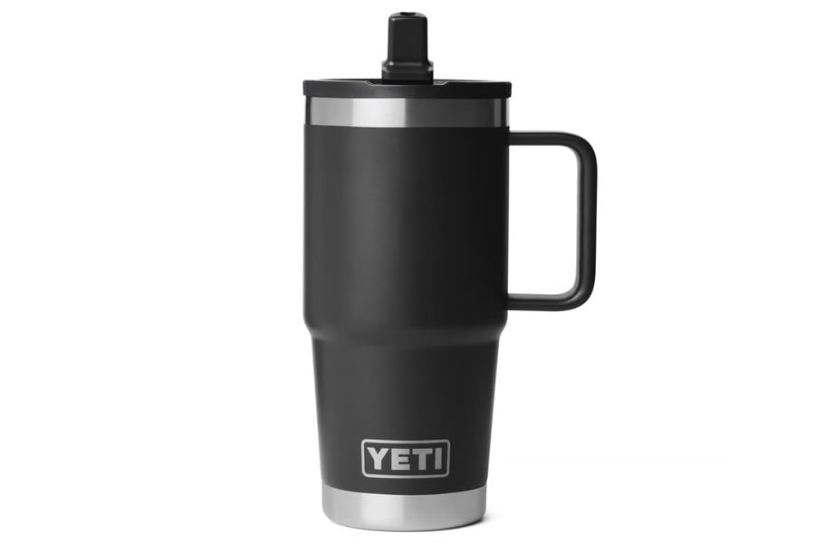 YETI Rambler 20oz Travel Mug with Straw Black