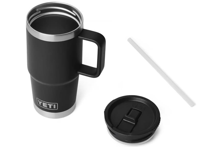 YETI Rambler 20oz Travel Mug with Straw Black