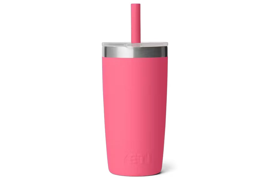 YETI Rambler Jr. 10oz Tumbler with Silicon Straw Lid Tropical Pink