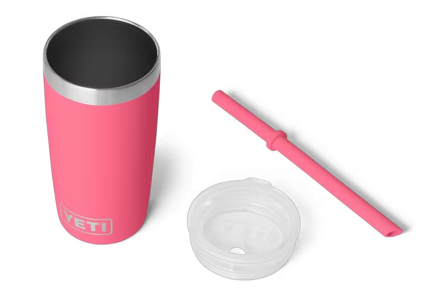 YETI Rambler Jr. 10oz Tumbler with Silicon Straw Lid Tropical Pink