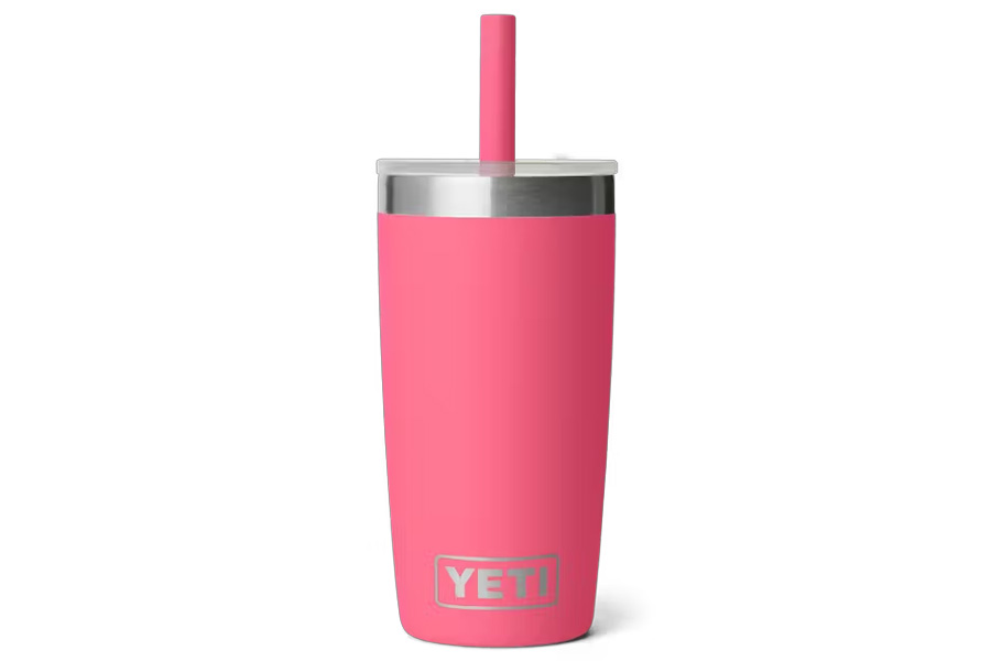 YETI Rambler Jr. 10oz Tumbler with Silicon Straw Lid Tropical Pink