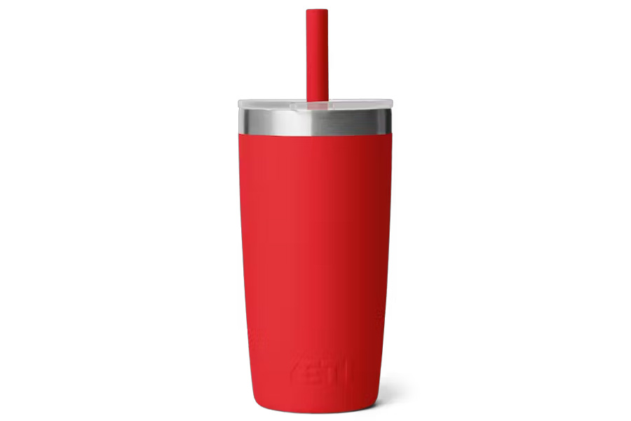 YETI Rambler Jr. 10oz Tumbler with Silicon Straw Lid Rescue Red