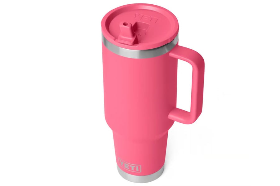 YETI 40oz Travel Rambler with Straw Mug Tropical