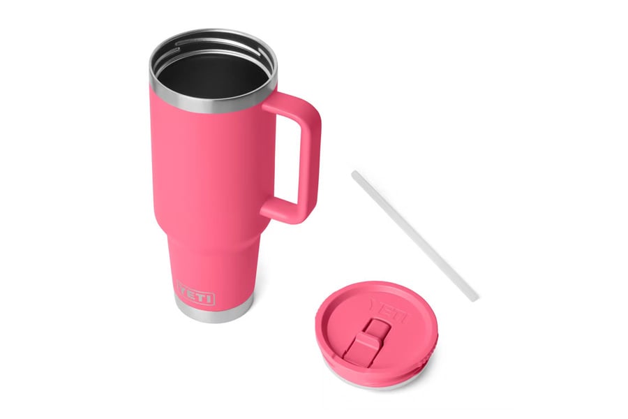 YETI 40oz Travel Rambler with Straw Mug Tropical
