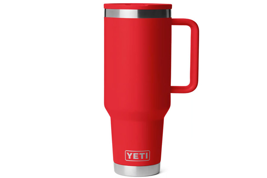 YETI Rambler 40oz Travel Mug with Straw Rescue Red