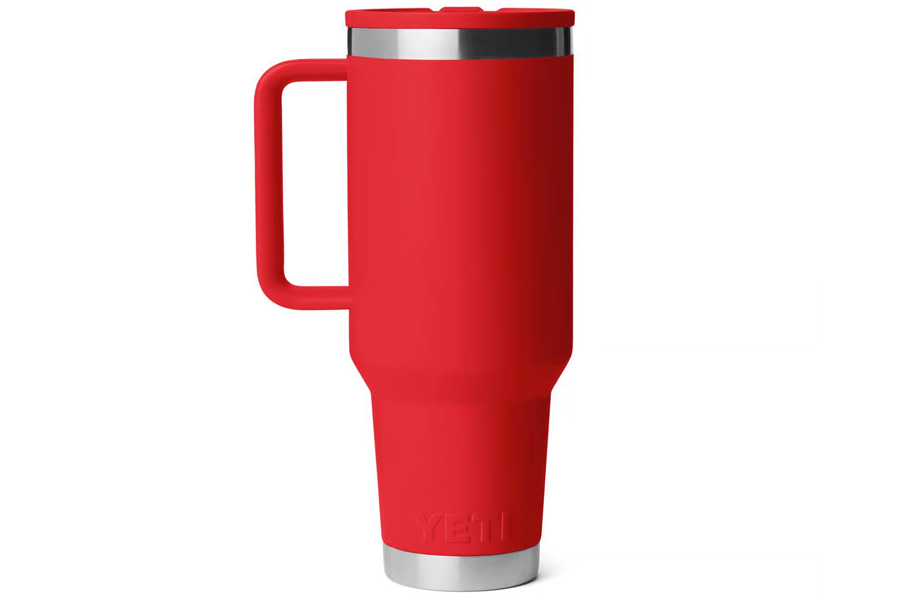 YETI Rambler 40oz Travel Mug with Straw Rescue Red