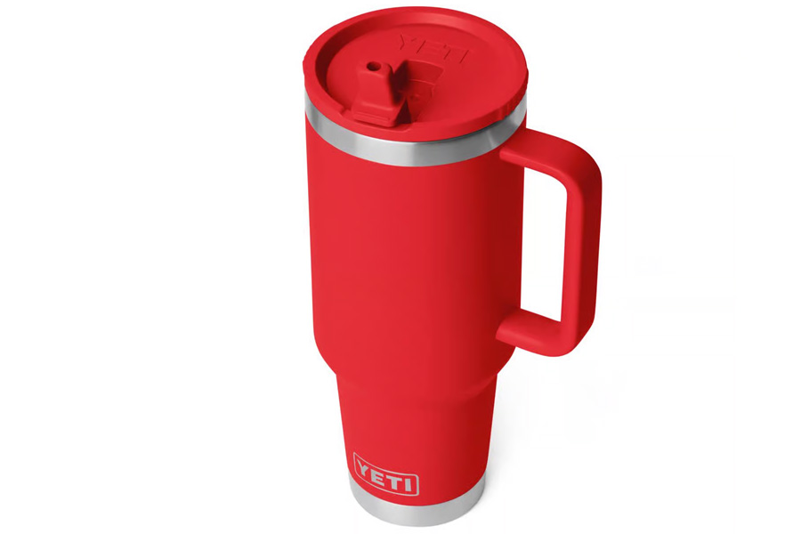 YETI Rambler 40oz Travel Mug with Straw Rescue Red