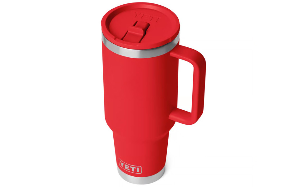 YETI Rambler 40oz Travel Mug with Straw Rescue Red