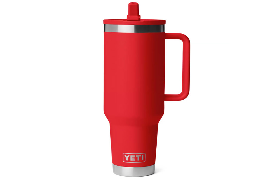 YETI Rambler 40oz Travel Mug with Straw Rescue Red