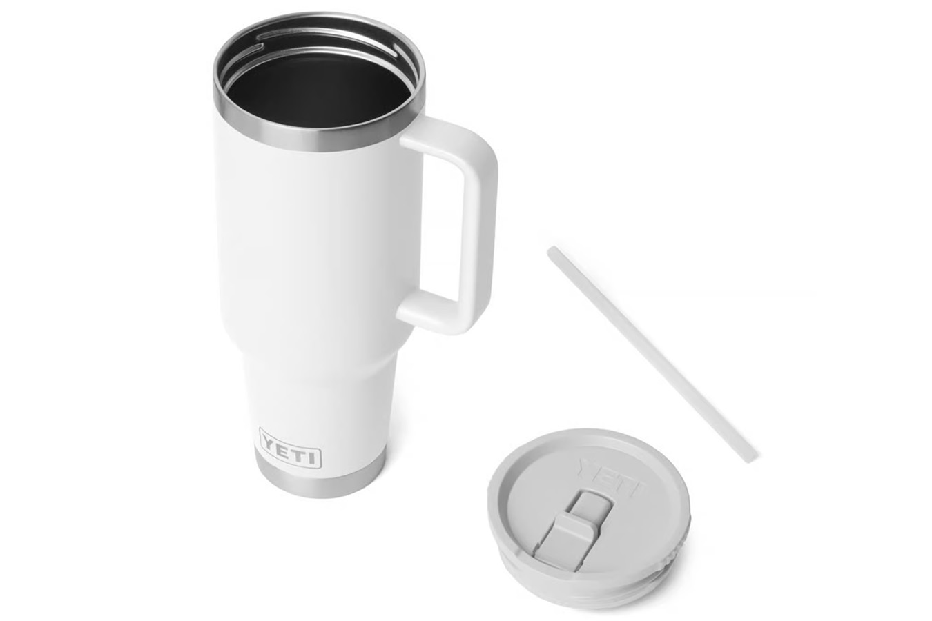 YETI Rambler 40oz Travel Mug with Straw White