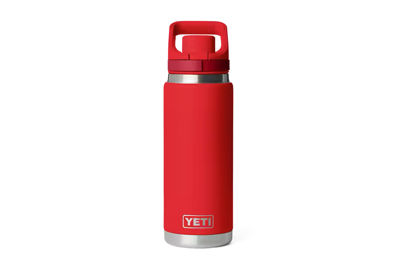YETI Rambler 26 oz Water Bottle with Flip Chug Cap Rescue Red