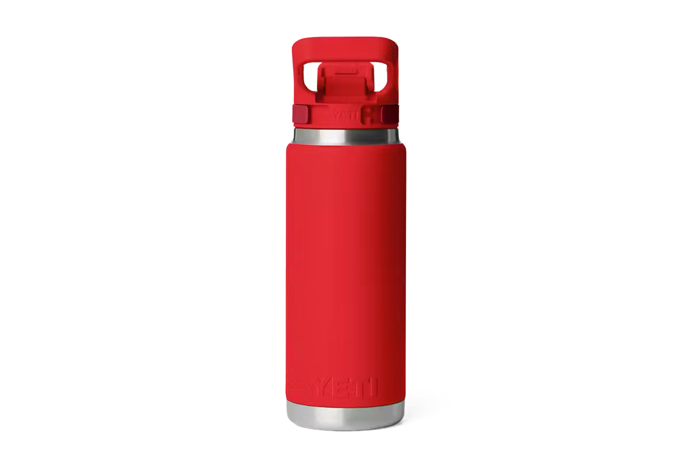 YETI Rambler 26 oz Water Bottle with Flip Chug Cap Rescue Red