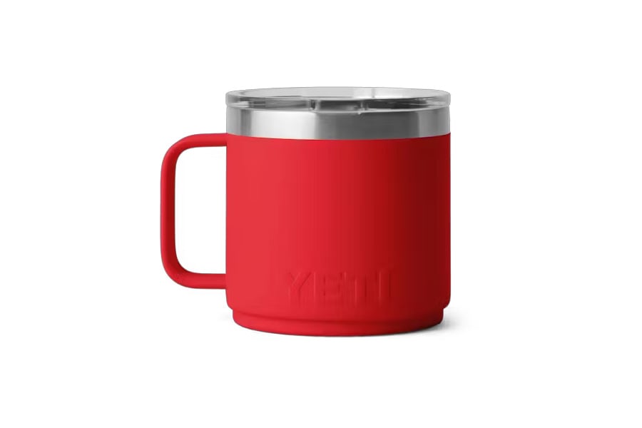 YETI Rambler 14 oz Stackable Mug with Ceramic Lining Rescue Red