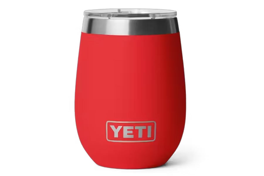 YETI Rambler 10oz Wine MagSlider Lid Rescue Red