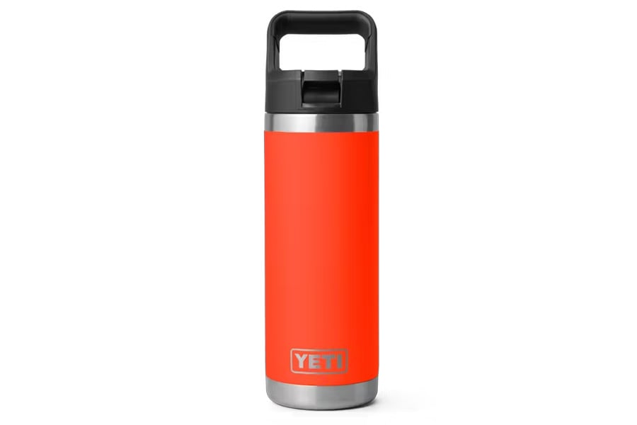 YETI Rambler 18 Oz Bottle with Black Straw Cap