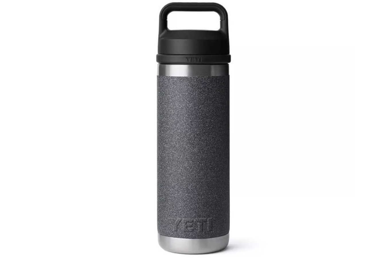 YETI COOLERS 18 Oz Rambler Chug Bottle, Black Stone