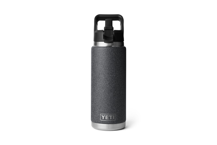 YETI Rambler 26 oz Straw Bottle Black Stone