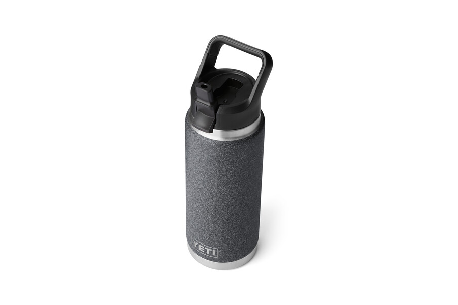 YETI Rambler 26 oz Straw Bottle Black Stone