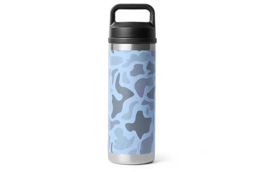 YETI Rambler 18oz Water Bottle with Chug Cap Blue Camo
