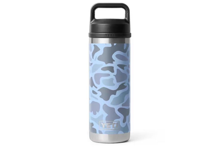 YETI Rambler 18oz Water Bottle with Chug Cap Blue Camo