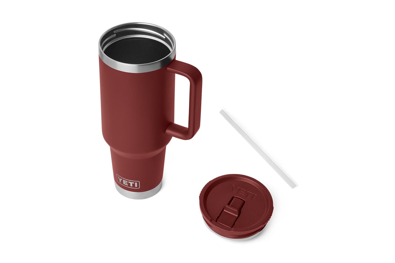 YETI Rambler 40 oz Travel Straw Mug Stag Red