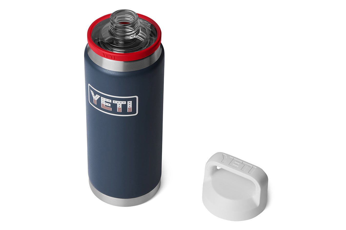 YETI Rambler 26oz Water Bottle with Chug Cap and Patriotic Badge