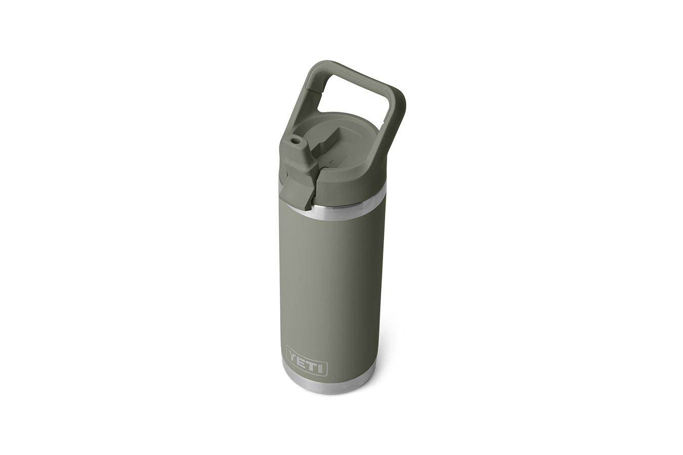 YETI COOLERS Rambler 18 oz Water Bottle with Flip Straw Pampa Green