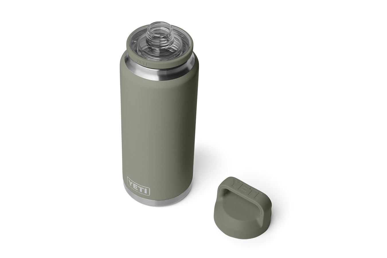 YETI COOLERS Rambler 36 oz Water Bottle Chug Cap Pampa Green