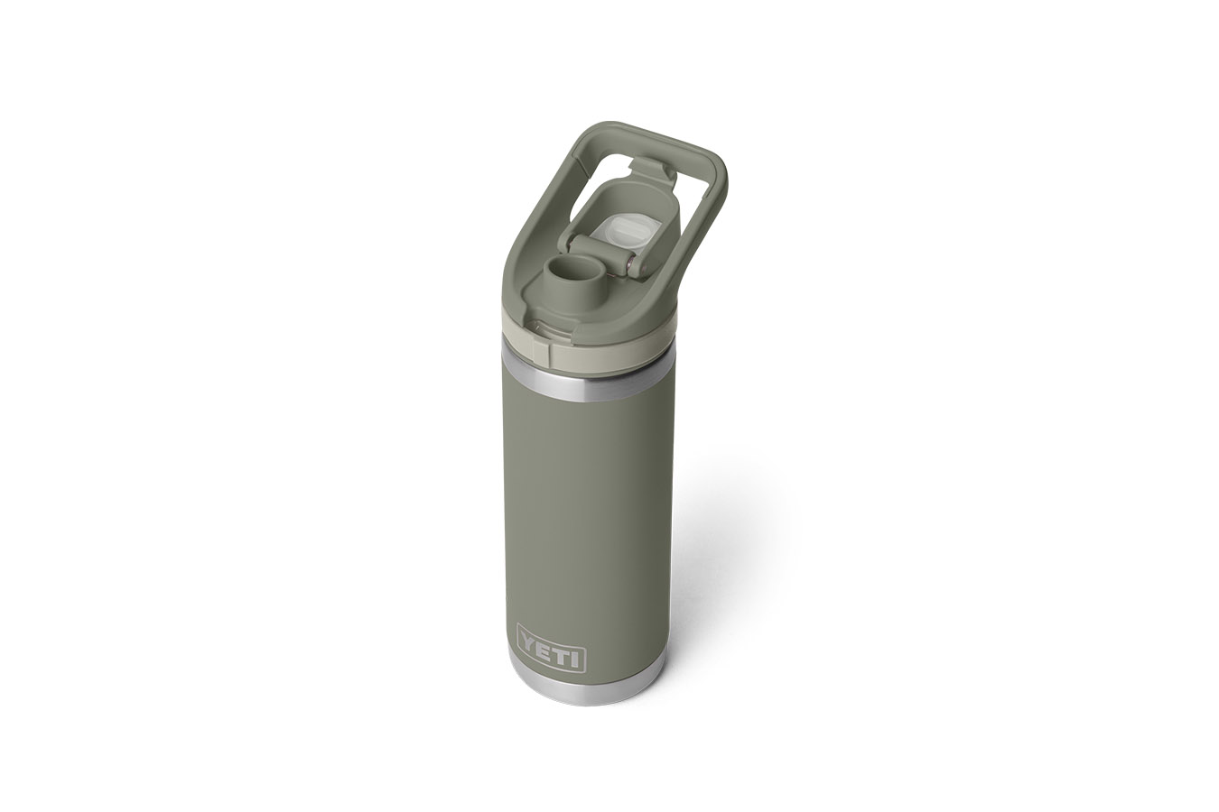 YETI Rambler 18 oz Water Bottle with Flip Chug Cap Pampa Green