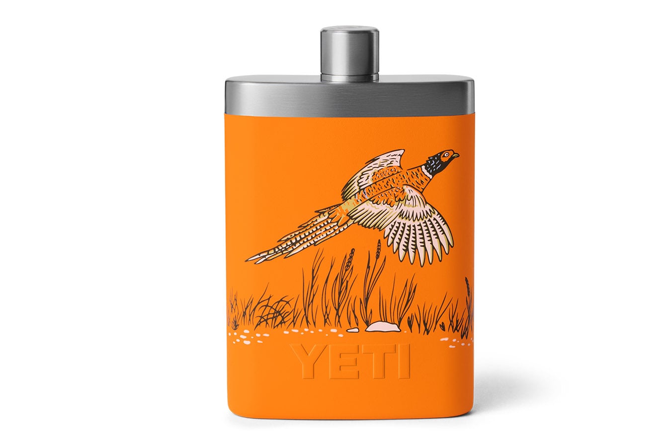 YETI COOLERS Flask Upland Bird in King Crab Orange