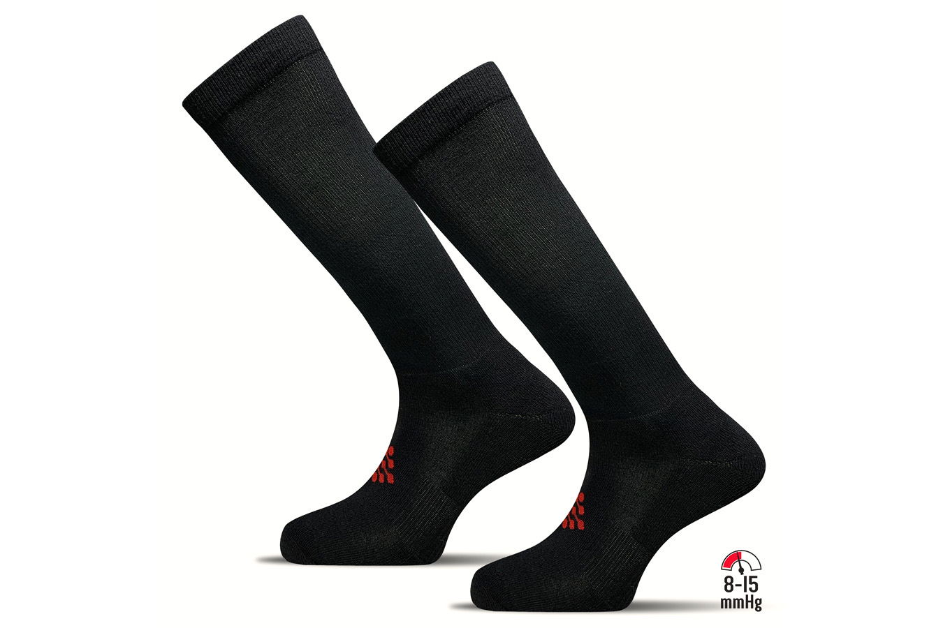 Trueenergy Knee High Compression Socks 2 Pack L/LX Black