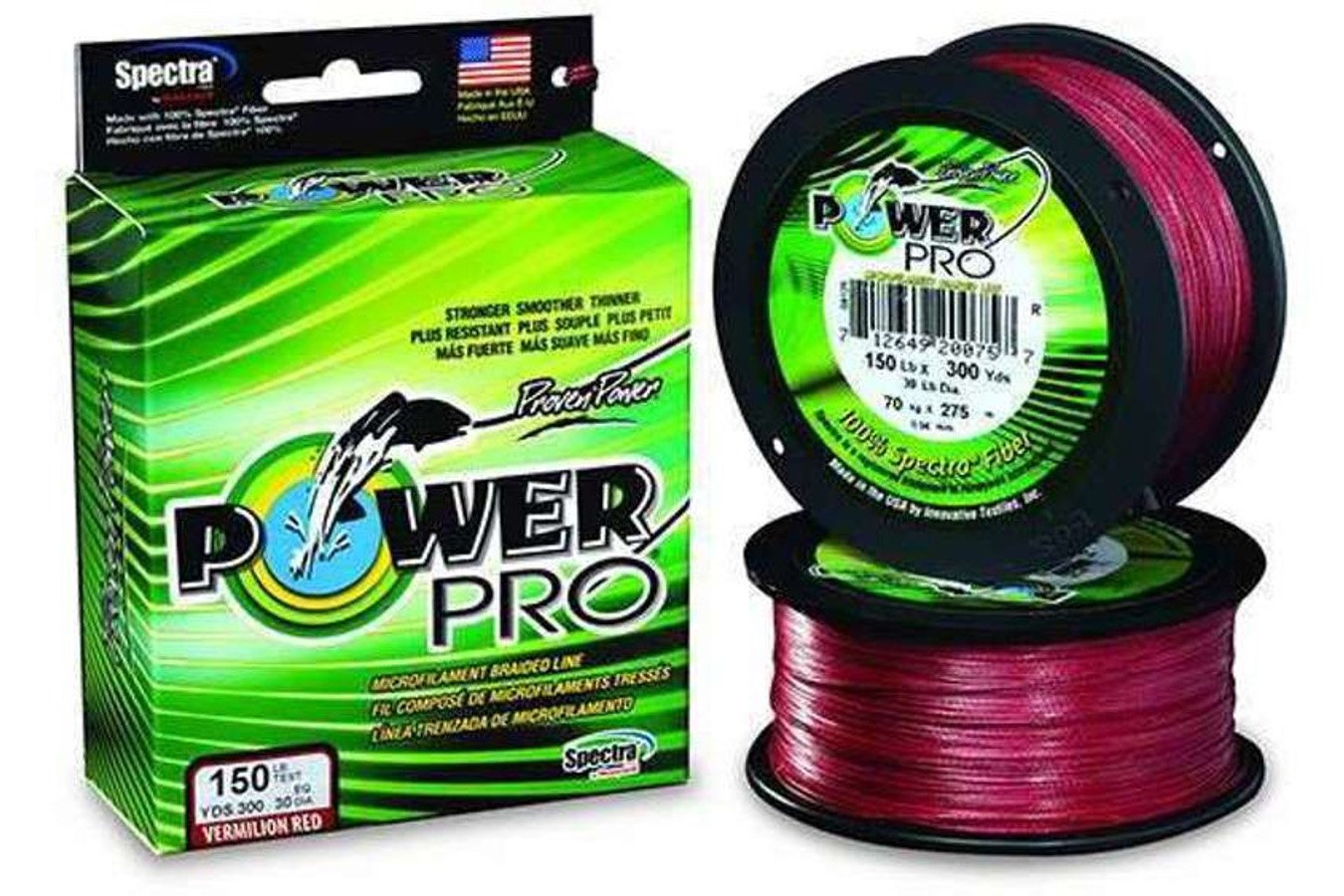 Power Pro 80Lb 300Yd Braided Spectra Fishing Line, Vermillion Red