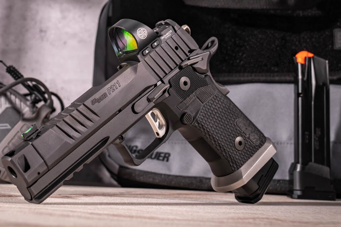 SIG SAUER P211-GTO 9mm Optic Ready Double Stack 1911 with ROMEO3 Pro 8 MOA  Reflex Sight