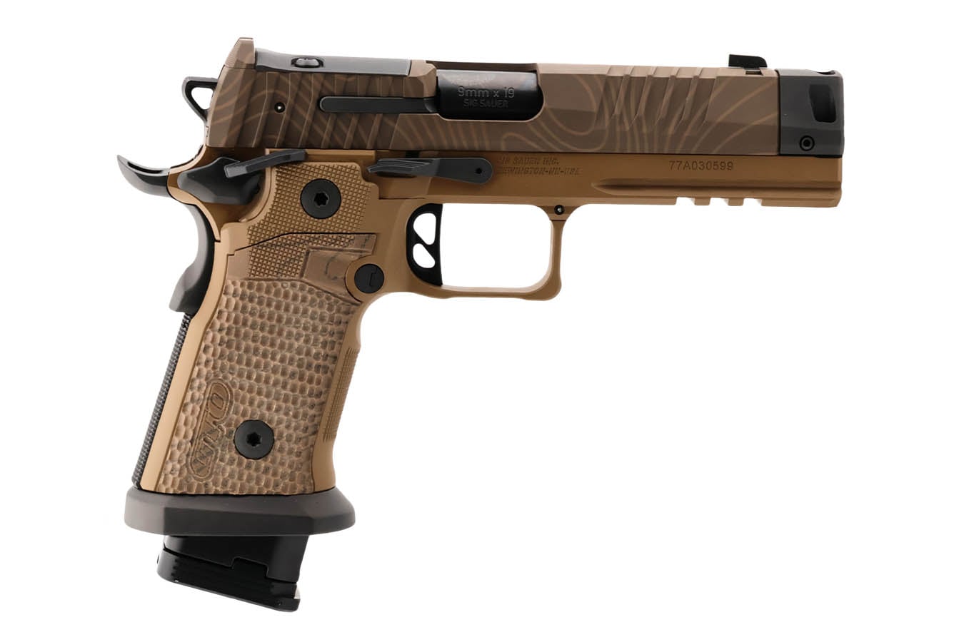 SIG SAUER P211-GTO Combat 9mm Optic Ready Double Stack 1911 Pistol with Coyote TOPO Finish 