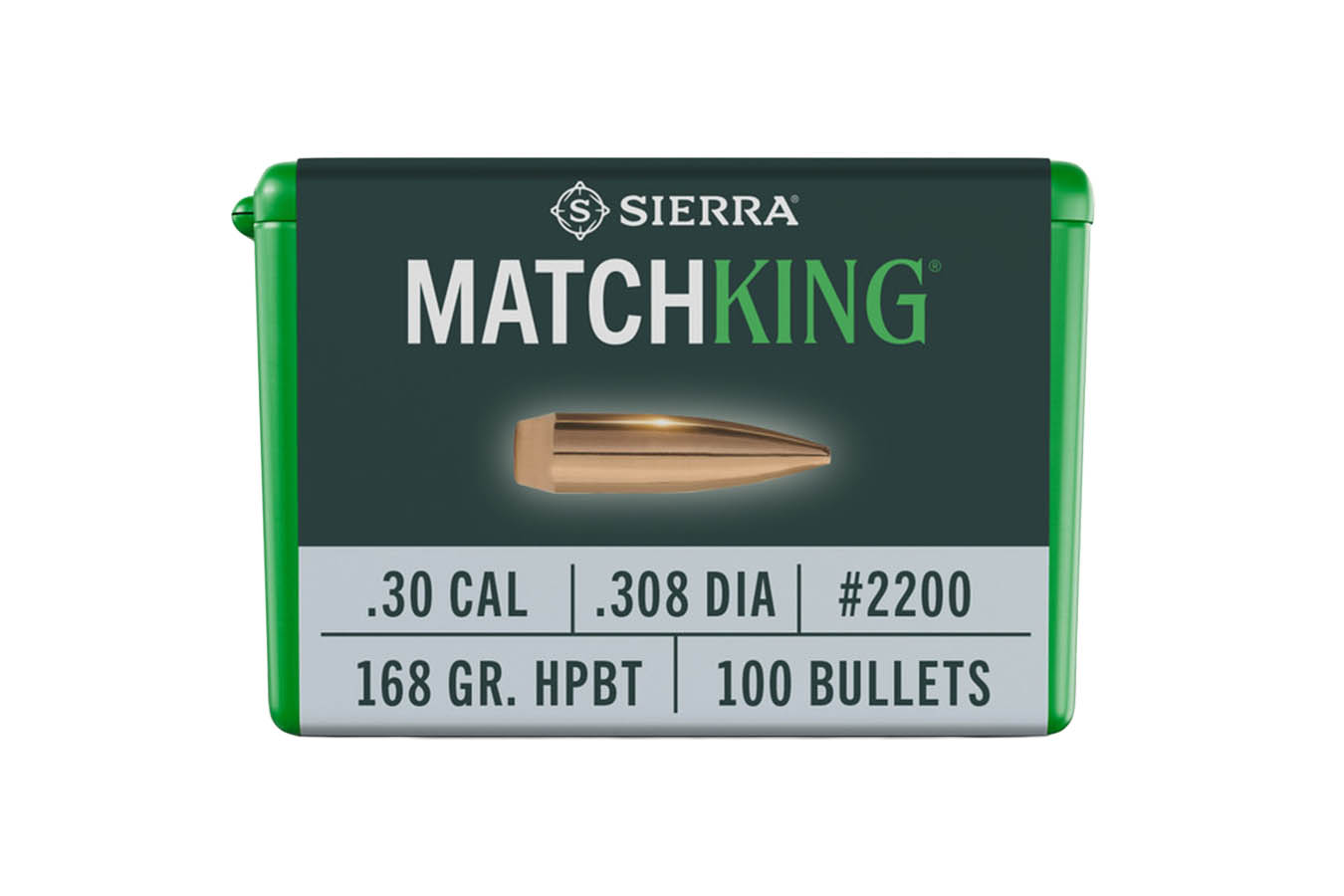 SIERRA BULLETS 30 Caliber 168gr HPBT MatchKing 100/Box