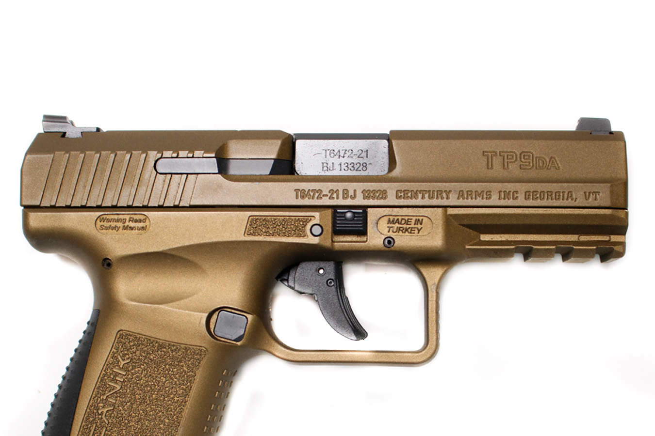 CANIK TP9 DA 9mm Police Trade-In Pistol with Burnt Bronze Cerakote Finish