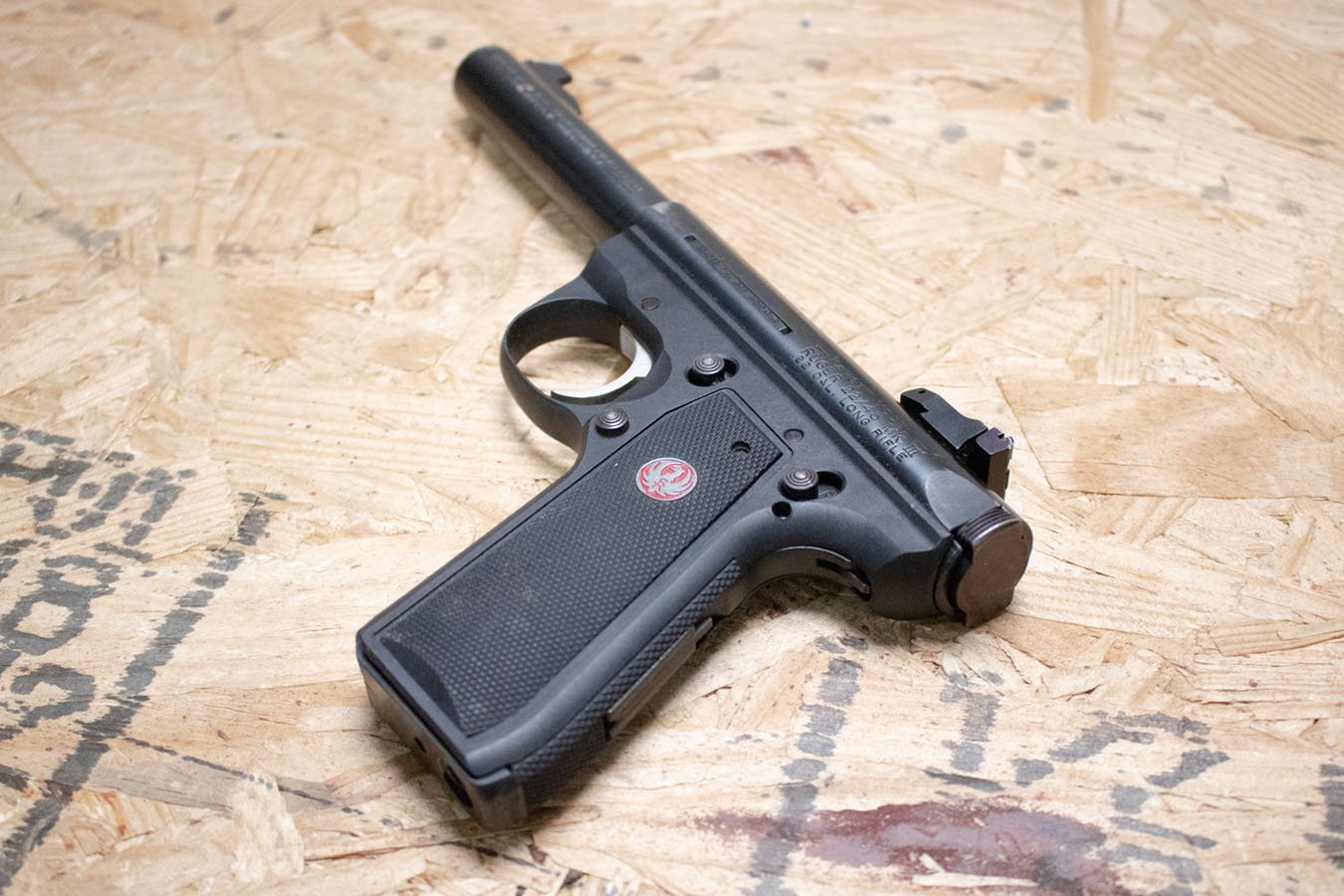RUGER Mark III 22/45 Target 22LR Police Trade-In Pistol w/Bull Barrel and Polymer Frame