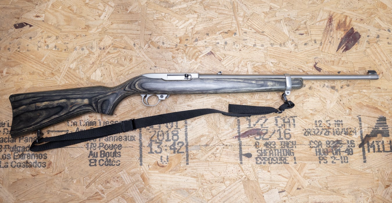 RUGER 10/22 Carbine 22 LR Police Trade-In Rifle w/Stainless Barrel and Laminated Stock (Mag Not Included)