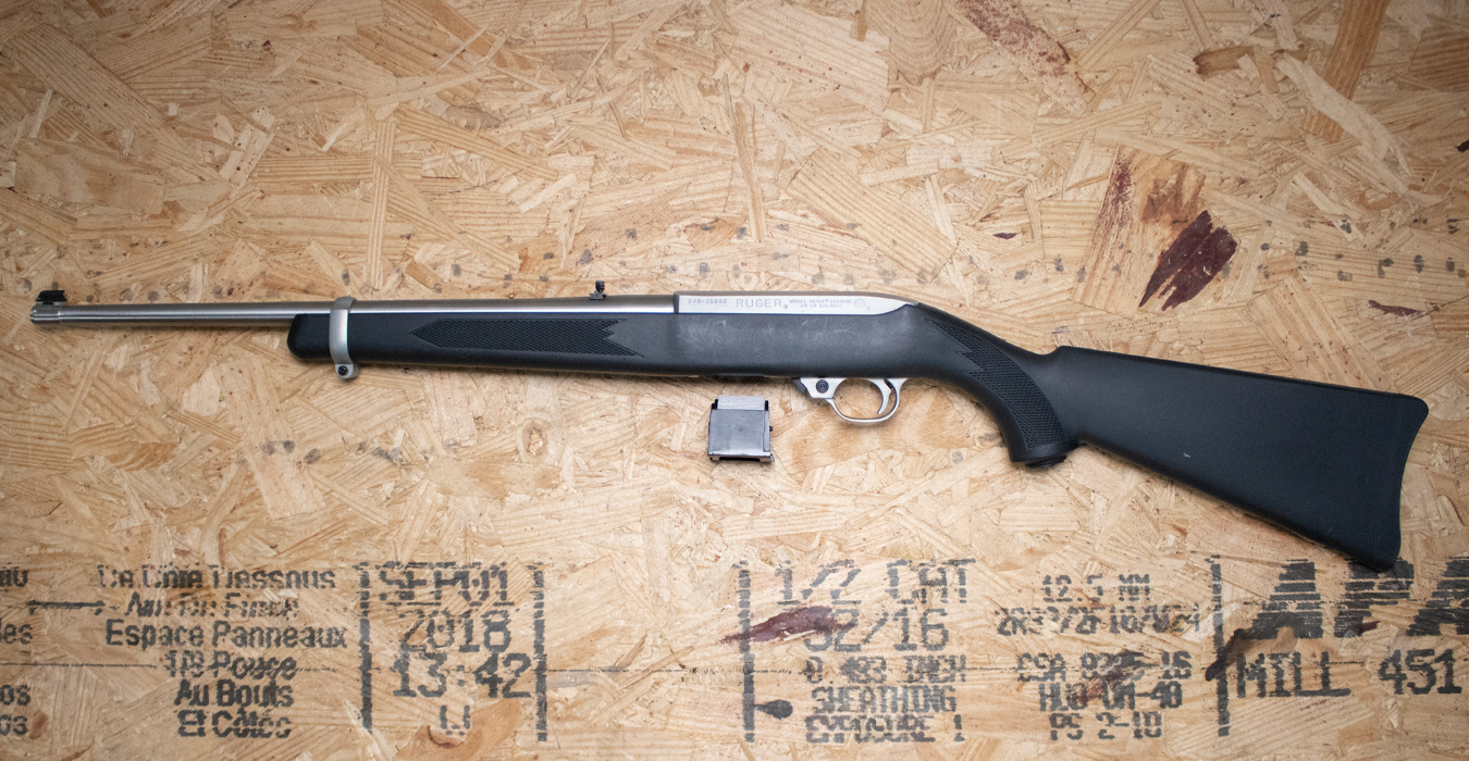 RUGER 10/22 Carbine 22 LR Police Trade-In Rifle w/Stainless Barrel and Synthetic Stock