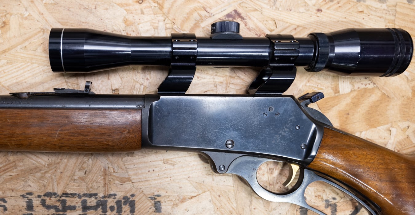MARLIN 336 30-30 Win Police Trade-In Rifle with Scope and JM Stamp