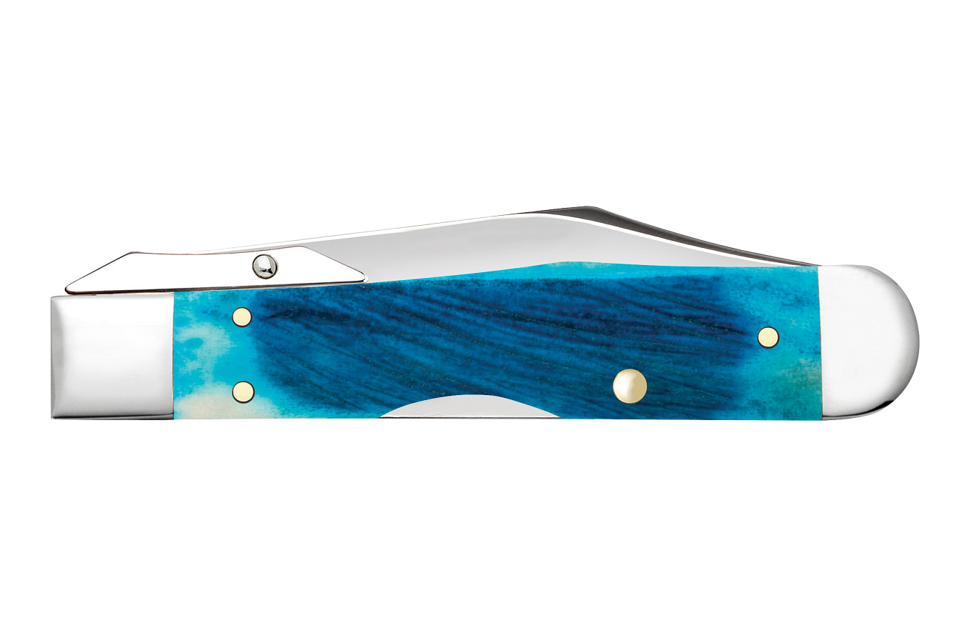 WRCASE Cheetah Cub Folding Pocket Knife - Caribbean Blue Bone