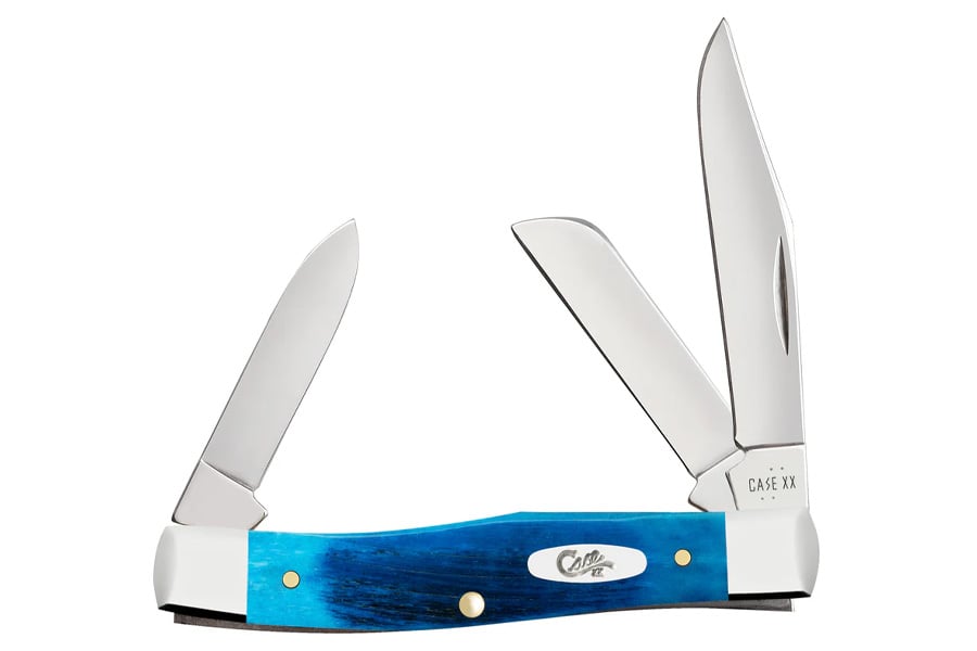 WRCASE Medium Stockman Sawcut Jigged Caribbean Blue Bone