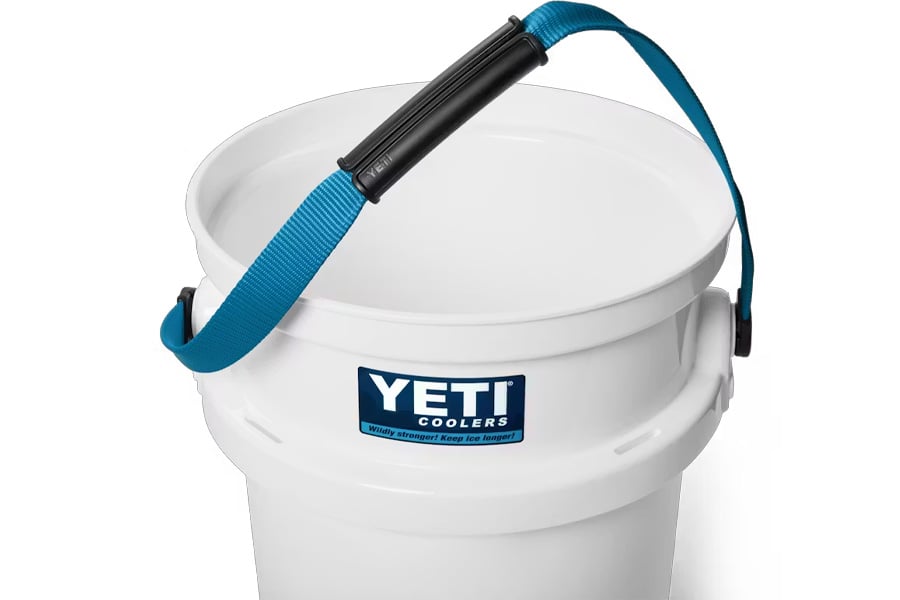 YETI Loadout Bucket 20th Anniversary white Blue