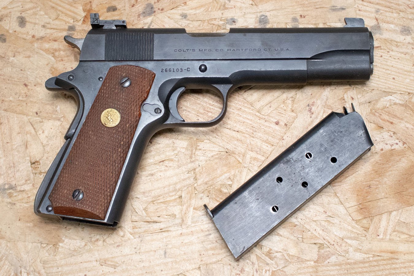 COLT Government Model 1911 45ACP Police Trade-In Pistol with Gold Medallion