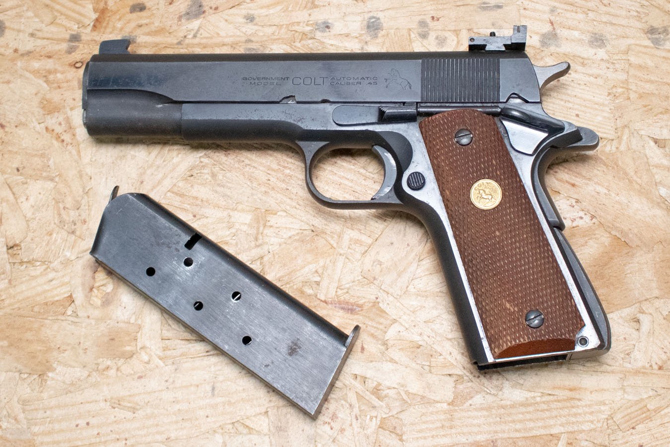 COLT Government Model 1911 45ACP Police Trade-In Pistol with Gold Medallion