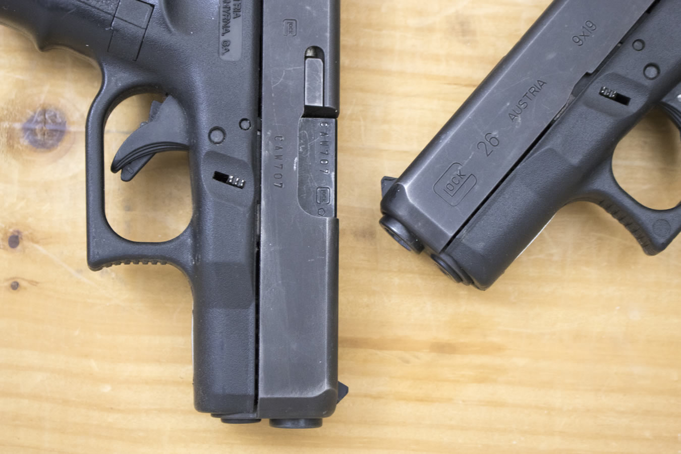 GLOCK 26 Gen3 9mm Police Trade-in Pistols (Fair Condition)